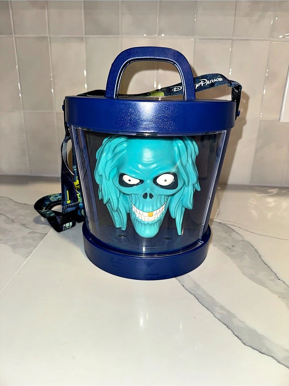 Disney Hatbox Ghost Popcorn Bucket Blue & Turquoise
